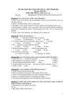 ĐỀ THI CHỌN HỌC SINH GIỎI LỚP 12 MÔN THI: TIẾNG ANH – THPT Thanh Hoá potx