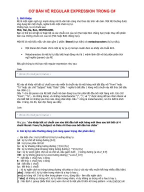 Cơ bản về regular expression trong C# docx