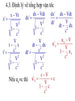 Vật lý đại cương - Thuyết tương đối hẹp Einstein phần 2 pps