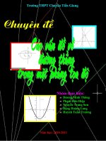 Chuyên đề đường thẳng trong mặt phẳng tọa độ pptx