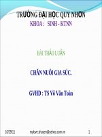 Tiểu luận kỹ thuật nuôi hươu sao