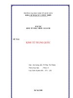 tiểu luận kinh tế phát triển so sánh kinh tế trung quốc