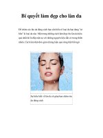 Bí quyết làm đẹp cho làn da docx