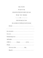 MẪU GIẤY ĐỀ NGHỊ VÀY VỐN ĐI LAO ĐỘNG CÓ THỚI HẠN Ở NƯỚC NGOÀI doc