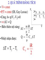 Vật lý đại cương - Nguyên lý thứ nhất nhiệt động lực học phần 2 potx