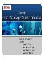 thuyết trình cung ứng và quyết định của hãng