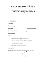 CHẤN THƯƠNG VÀ VẾT THƯƠNG THẬN – Phần 1 docx