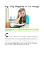 Ngữ pháp tiếng Nhật có khó không  ?