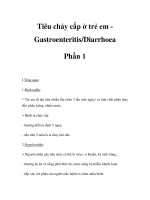 Tiêu chảy cấp ở trẻ em Gastroenteritis/Diarrhoea - Phần 1 pdf