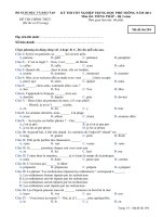 Đáp án và đề thi tốt nghiệp trung học phổ thông năm 2011 môn Tiếng Pháp Hệ 3 năm - Mã đề 294 pps