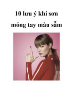 10 lưu ý khi sơn móng tay màu sẫm ppt