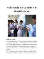 7 điều bạn cần biết khi chuẩn bị thi tốt nghiệp đại học doc