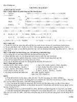 BÀI TẬP CHƯƠNG:  HALOGEN