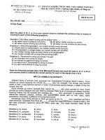 Đáp án và đề thi tốt nghiệp trung học phổ thông năm 2011 môn Tiếng Anh - Chương trình chuẩn nâng cao - Mã đề 639 pdf