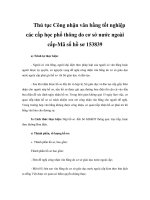 Thủ tục Công nhận văn bằng tốt nghiệp các cấp học phổ thôThủ tục Công nhận văn bằng tốt nghiệp các cấp học phổ thông do cơ sở nước ngoài cấp-Mã số hồ sơ 153839ng do cơ sở pptx