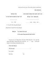 Mẫu thông báo thay đổi Giấy chứng nhận đăng ký chứng khoán do thay đổi tên tổ chức đăng ký pdf