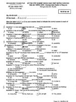 Đáp án và đề thi tốt nghiệp trung học phổ thông năm 2011 môn Tiếng Anh - Chương trình chuẩn nâng cao - Mã đề 146 pdf