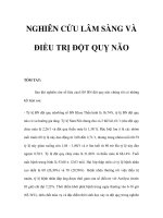 NGHIÊN CỨU LÂM SÀNG VÀ ĐIỀU TRỊ ĐỘT QUỴ NÃO pptx