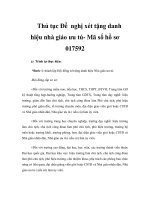 Thủ tục Đề nghị xét tặng danh hiệu nhà giáo ưu tú- Mã số hồ sơ 017592 pptx