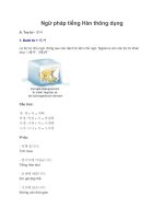 Ngữ pháp tiếng Hàn thông dụng docx