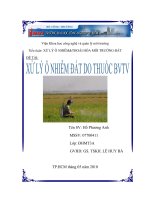 xử lý đất ô nhiễm do thuốc bảo vệ thực vật (BVTV)