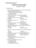 300 câu trắc nghiệm CÔNG NGHỆ CHẾ TẠO MÁY - Phần 1 ppt