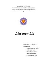 Báo cáo: Lên men bia pdf
