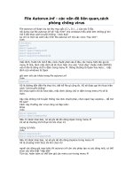 File Autorun.inf ­ các vấn đề liên quan,cách phòng chống virus docx