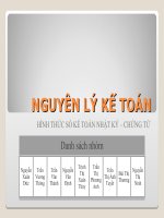 NGUYÊN LÝ KẾ TOÁN HÌNH THỨC SỔ KẾ TOÁN NHẬT KÝ – CHỨNG TỪ pps