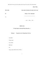 MẪU THÔNG BÁO (Về ngày đăng ký cuối cùng để thực hiện quyền.....) potx