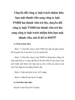 Chuyển đổi công ty luật trách nhiệm hữu hạn một thành viên sang công ty luật TNHH hai thành viên trở lên, chuyển đổi công ty luật TNHH hai thành viên trở lên sang công ty luật trách nhiệm hữu hạn một thành viên, mã số hồ sơ 010757 pdf