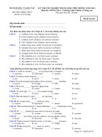 Đáp án và đề thi tốt nghiệp trung học phổ thông năm 2011 môn Tiếng Nga – Chương trình chuẩn và nâng cao - Mã đề 635 docx