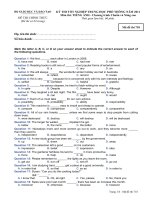 Đáp án và đề thi tốt nghiệp trung học phổ thông năm 2011 môn Tiếng Anh - Chương trình chuẩn và nâng cao - Mã đề 718 potx