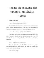 Thủ tục sáp nhập, chia tách TTGDTX- Mã số hồ sơ 160330 pptx