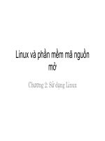 Linux và phần mềm mã nguồn mở Chương 2: Sử dụng Linux pps