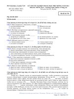 Đáp án và đề thi tốt nghiệp trung học phổ thông năm 2011 môn Tiếng Nga – Chương trình chuẩn và nâng cao - Mã đề 718 pot