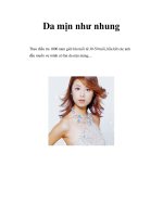 Da mịn như nhung Theo điều tra 1000 nam giới lứa tuổi từ 30-50 tuổi, hầu hết ppt