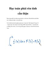Học toán phải rèn tính cẩn thận pptx
