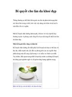 Bí quyết cho làn da khoẻ đẹp ppt