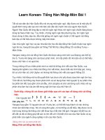 Learn Korean- Tiếng Hàn Nhập Môn Bài 1 potx