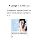 Bí quyết giữ da khi thức khuya pdf