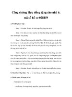 Công chứng Hợp đồng tặng cho nhà ở, mã số hồ sơ 028159 ppsx