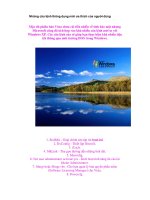 Những câu lệnh thông dụng mới ưa thích của người dùng phần 1 pps