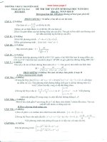 ĐỀ THI THỬ ĐẠI HỌC NĂM 2011 Môn Toán - Khối B - Trường THPT NGUYỄN HUỆ TUY HÒA pot