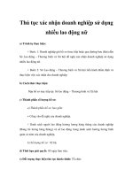 Thủ tục xác nhận doanh nghiệp sử dụng nhiều lao động nữ docx