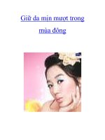 Giữ da mịn mượt trong mùa đông ppsx