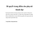 Bí quyết trang điểm cho phụ nữ thành đạt pptx