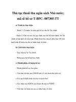 Thủ tục thoái thu ngân sách Nhà nước; mã số hồ sơ T-BPC- 007305-TT pptx