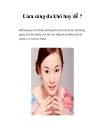 Làm sáng da khó hay dễ ? ppsx