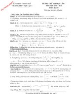 ĐỀ THI THỬ ĐẠI HỌC LẦN 1 NĂM 2011 Môn Toán - Trường THPT HẬU LỘC 2 potx